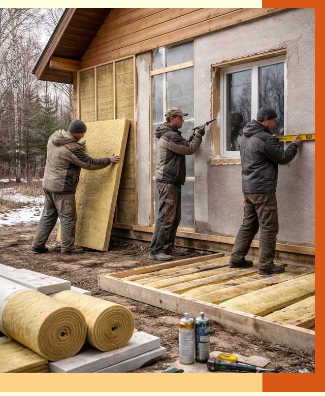 Утепление дачного дома в Геленджике от 4937 руб/м2 — недорого | ТепломастерГлн