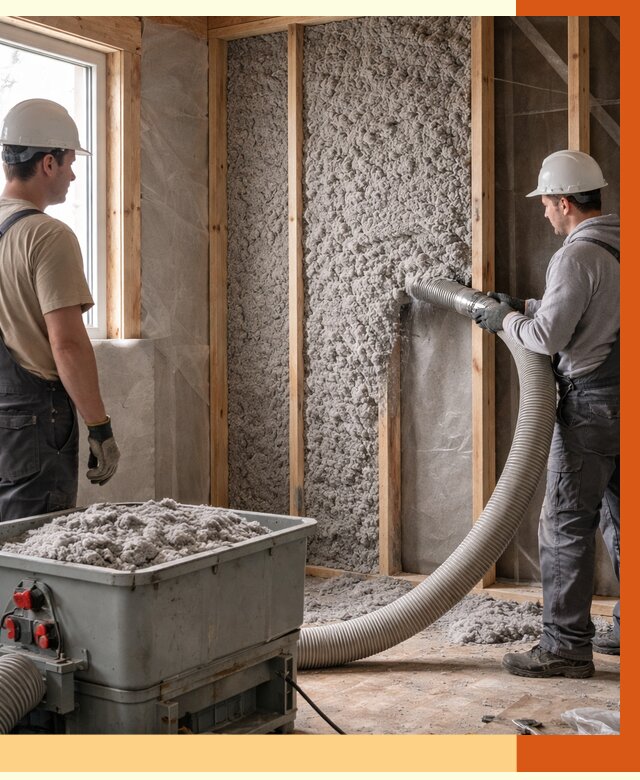 Утепление каркасного дома эковатой в Геленджике от 1871 руб. | ТепломастерГлн