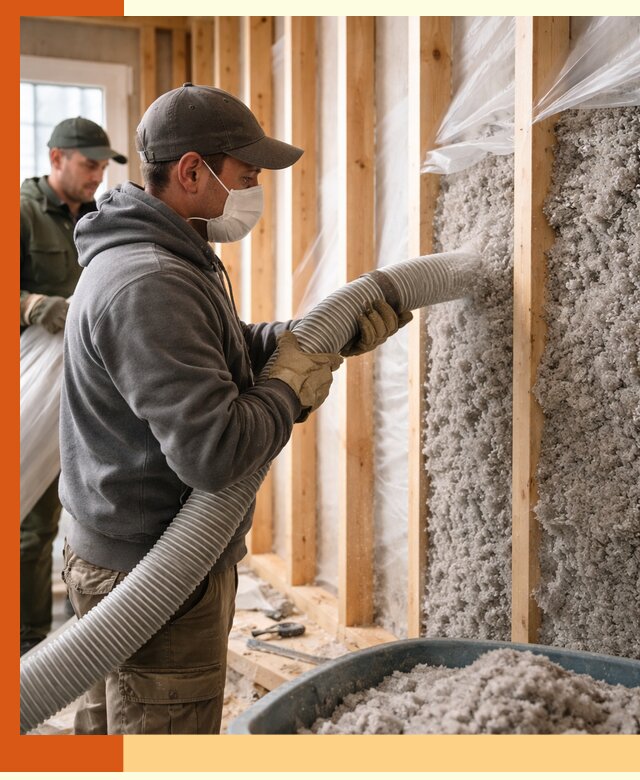 Утепление каркасного дома эковатой в Геленджике — качественно и надолго