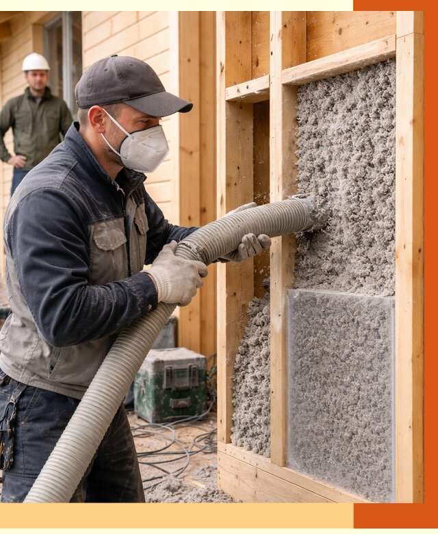 Утепление дома из бруса эковатой в Геленджике от 1923 руб/м2 | ТепломастерГлн