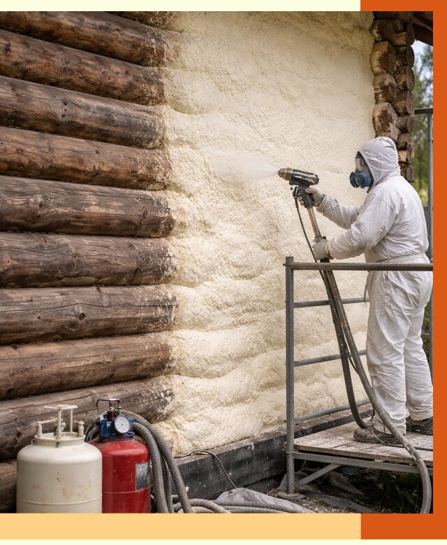 Утепление бревенчатого дома ППУ в Геленджике под ключ от 6496 руб. | ТепломастерГлн