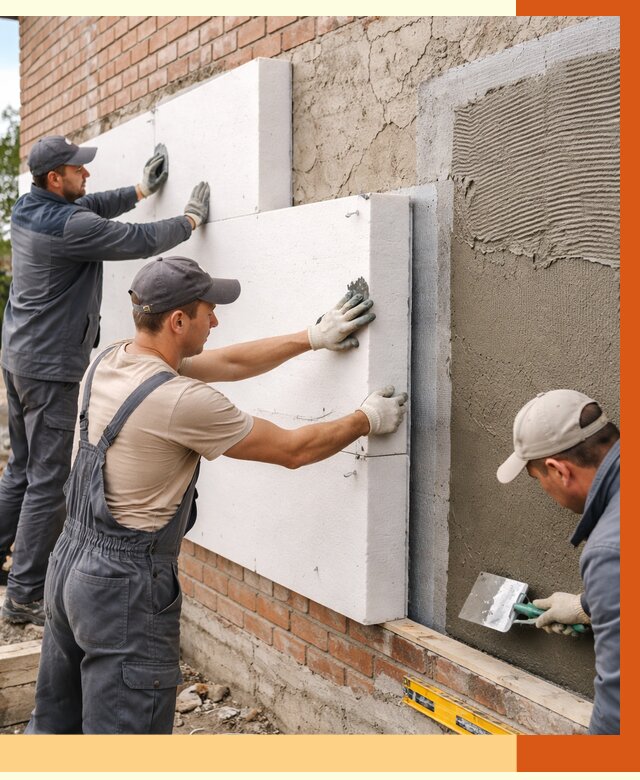 Утепление кирпичного дома в Геленджике от 4365 руб. под ключ | ТепломастерГлн