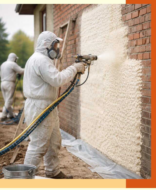 Утепление кирпичного дома ППУ в Геленджике под ключ от 6756 руб. | ТепломастерГлн