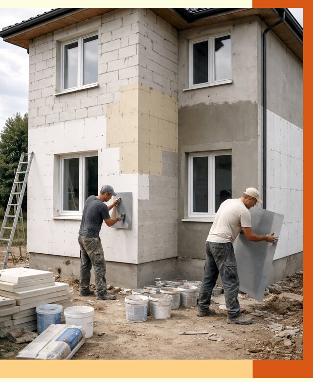 Утепление дома из газобетона в Геленджике от 4365 руб./м² — заказать у ТепломастерГлн