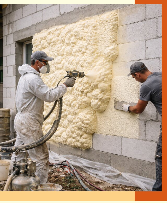 Утепление дома из газобетона ППУ в Геленджике от 4989 руб./м² под ключ | ТепломастерГлн