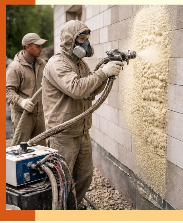 Утепление дома из газобетона ППУ в Геленджике — надежная теплоизоляция