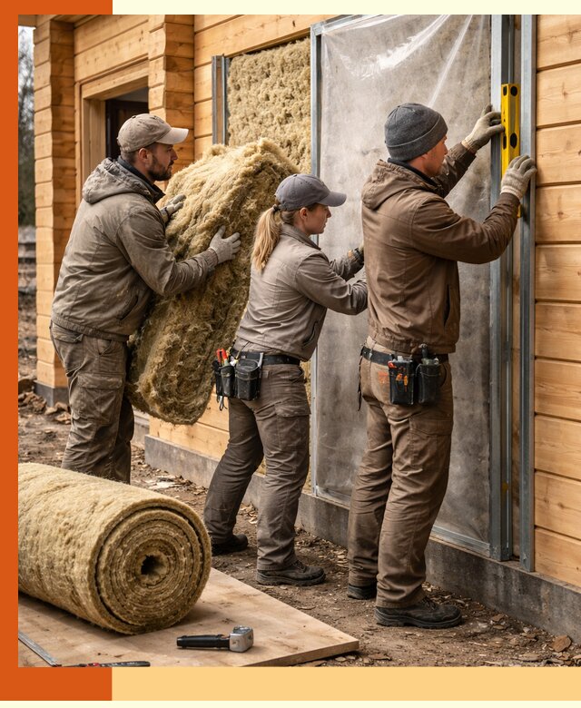 Утепление дома из двойного бруса в Геленджике качественно и надёжно