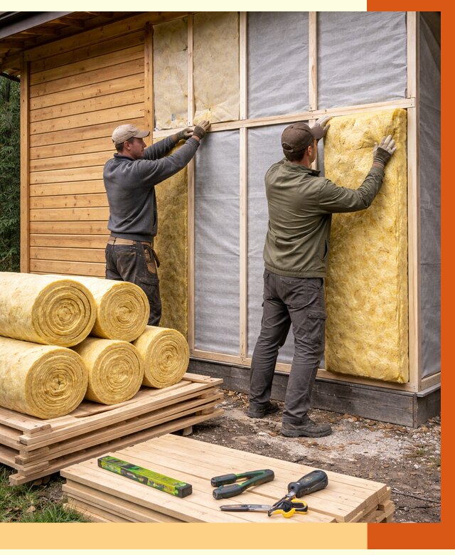 Утепление бани снаружи в Геленджике от 88349 руб. под ключ | ТепломастерГлн