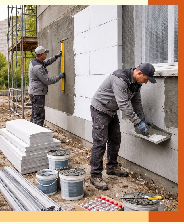 Утепление фасада и стен снаружи в Геленджике от 4365 руб. | ТепломастерГлн