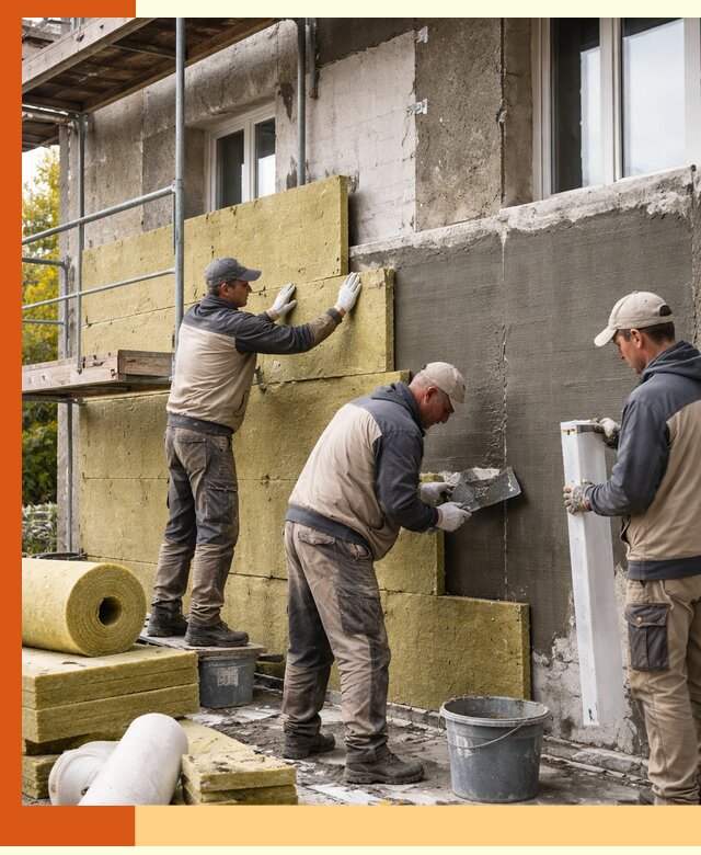 Утепление фасада зданий и домов в Геленджике
