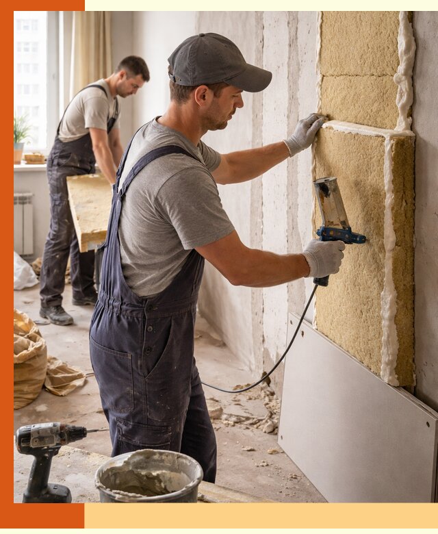 Утепление стен изнутри в Геленджике — качественно и эффективно