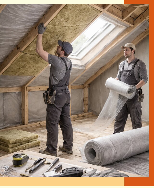 Утепление крыши изнутри мансарды в Геленджике от 4365 руб./м² | ТепломастерГлн