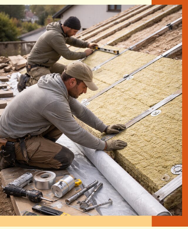 Утепление крыши снаружи в Геленджике под ключ от 1247 руб./м2 | ТепломастерГлн