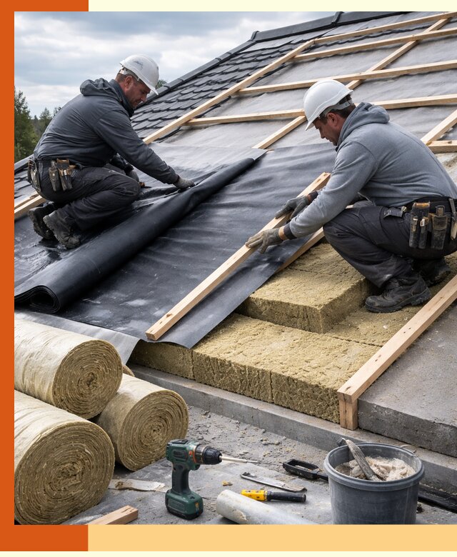 Утепление крыши снаружи в Геленджике: профессиональная теплоизоляция