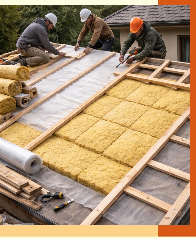 Утепление скатной крыши в Геленджике от 1299 руб./м2 под ключ | ТепломастерГлн