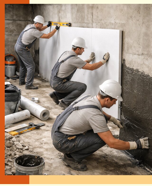 Утепление фундамента изнутри профессионально в Геленджике