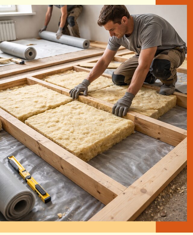 Утепление деревянного пола в Геленджике от 1559 руб./м2 под ключ | ТепломастерГлн