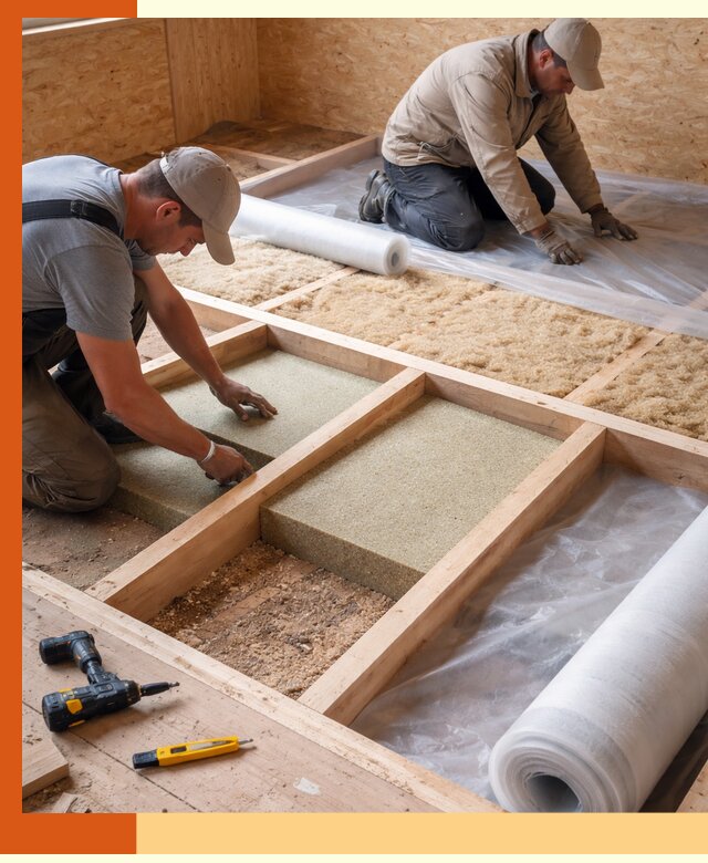 Профессиональное утепление деревянного пола в Геленджике