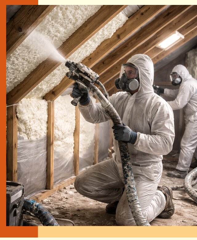 Утепление чердака пенополиуретаном (ППУ) в Геленджике