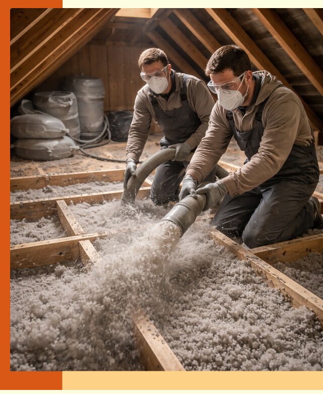 Утепление чердака эковатой в Геленджике — быстро и надёжно