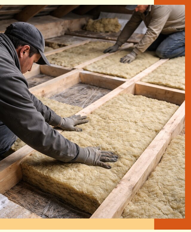 Утепление чердака минватой в Геленджике от 3638 руб/м2 под ключ | ТепломастерГлн