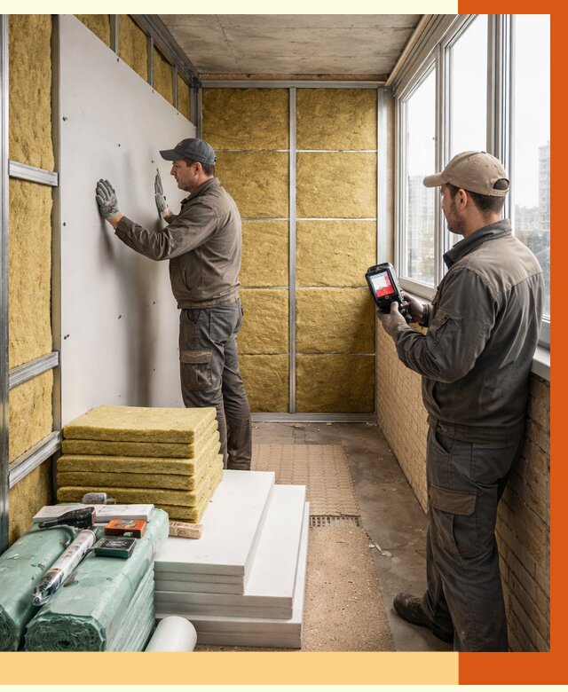 Утепление балкона в Геленджике от 4677 руб. под ключ | ТепломастерГлн