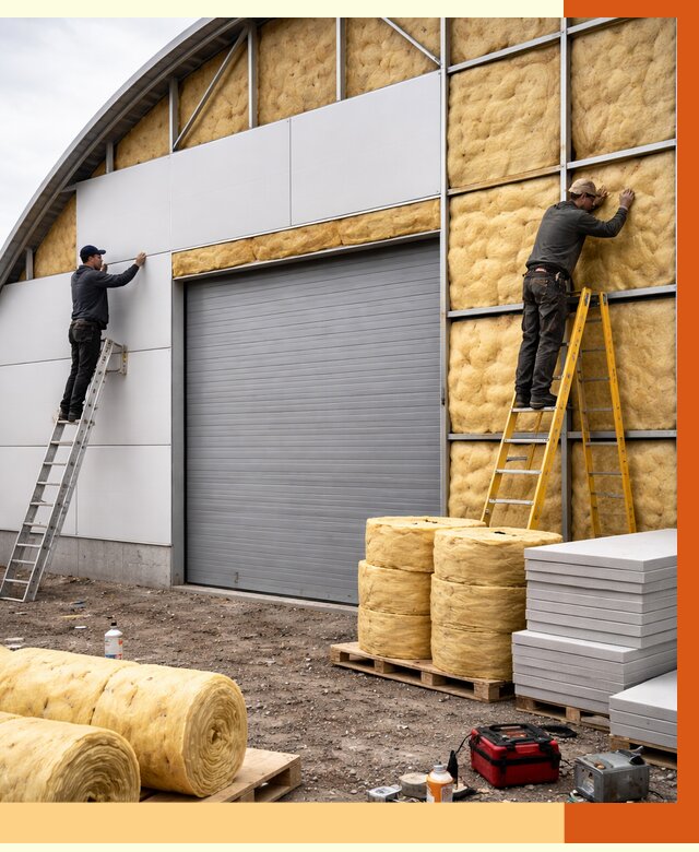 Утепление ангара пенополиуретаном в Геленджике от 7484 руб./м² — комплекс от ТепломастерГлн