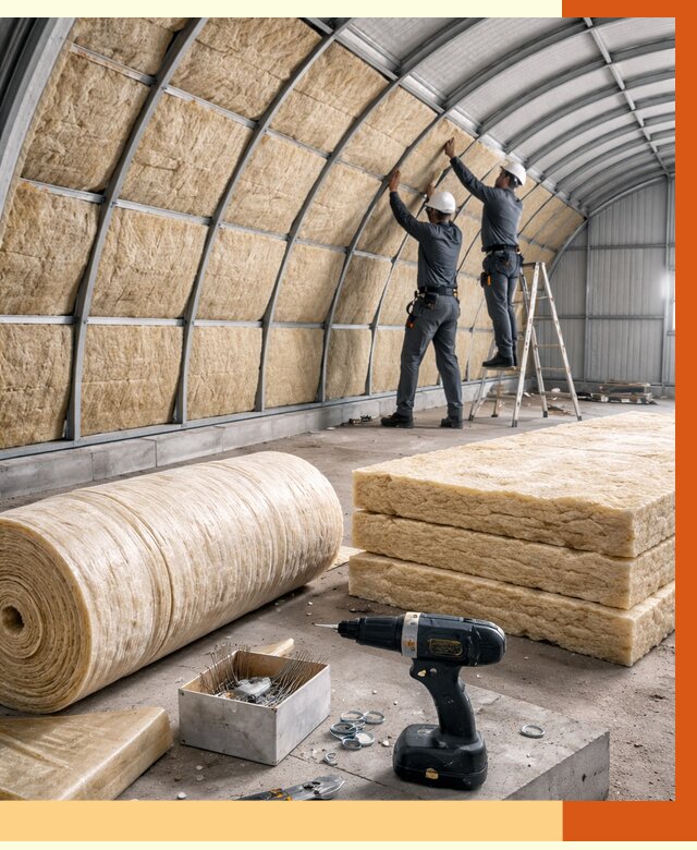 Утепление арочного ангара в Геленджике от 3326 руб./м2 под ключ | ТепломастерГлн