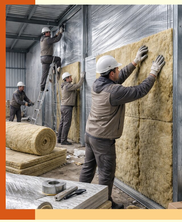 Утепление металлического склада в Геленджике: теплоизоляция и герметизация