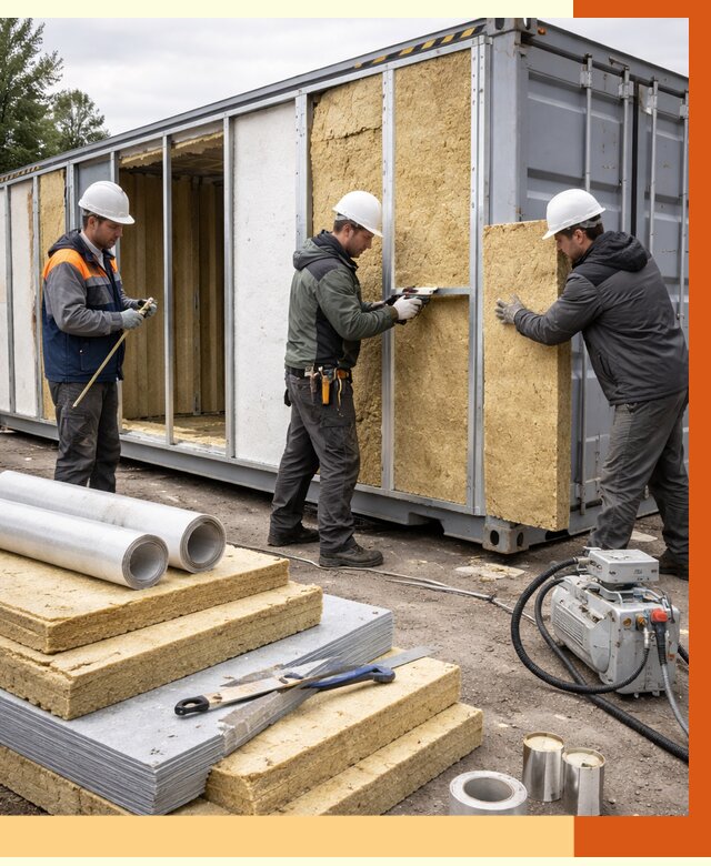 Утепление морского контейнера в Геленджике от 3898 руб. под ключ | ТепломастерГлн