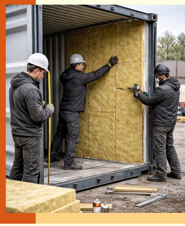 Утепление морского контейнера в Геленджике: надежная теплоизоляция и защита