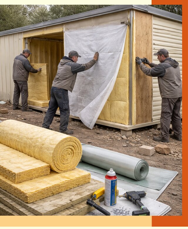 Утепление строительной бытовки в Геленджике от 12993 руб. под ключ | ТепломастерГлн