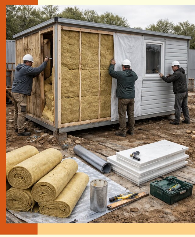 Утепление строительной бытовки под ключ в Геленджике для любых условий