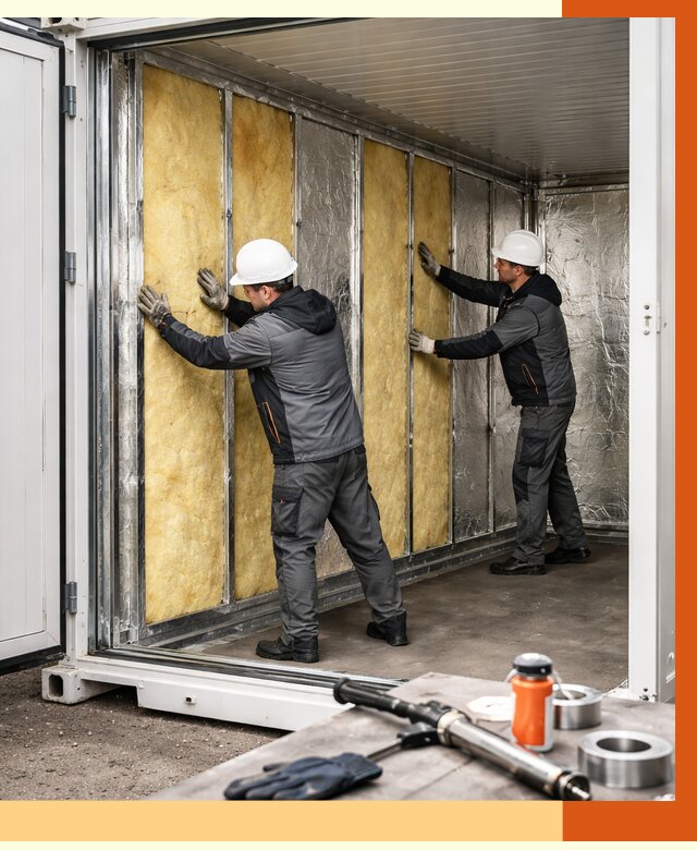 Утепление рефрижераторного контейнера в Геленджике от 46773 руб./м² | ТепломастерГлн