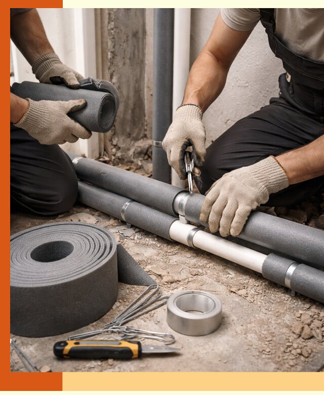 Утепление труб водоснабжения в Геленджике — монтаж и защита сети