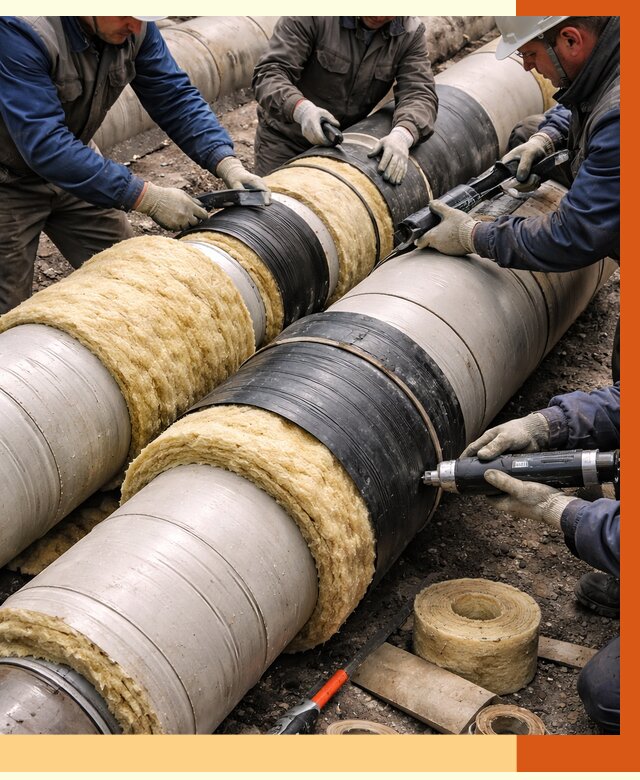 Утепление трубопровода в Геленджике под ключ от 1923 руб. — надежно и выгодно | ТепломастерГлн