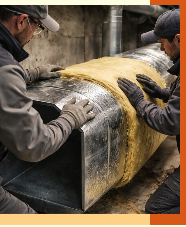 Утепление воздуховодов в Геленджике от 4365 руб. — теплоизоляция вентиляции | ТепломастерГлн