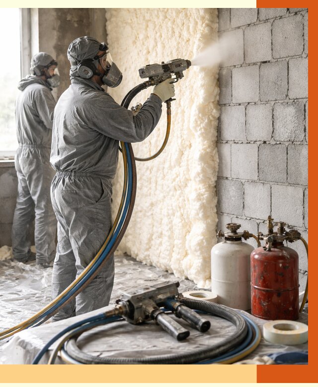 Утепление блочной стены ППУ в Геленджике от 4417 руб./м² — ТепломастерГлн