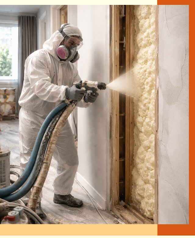 Межстеновое утепление ППУ в Геленджике от 2858 руб/м2 — межстенное утепление под ключ | ТепломастерГлн