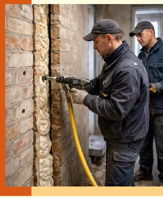 Межстеновое утепление пенополиуретаном в Геленджике