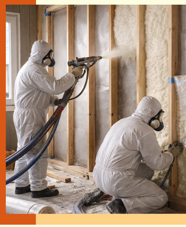 Утепление каркасной стены ППУ в Геленджике для домов и коттеджей