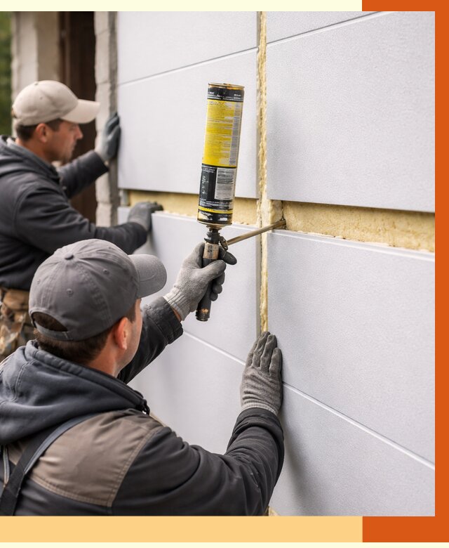 Утепление сэндвич панелей ППУ в Геленджике от 4365 руб. за м2 | ТепломастерГлн