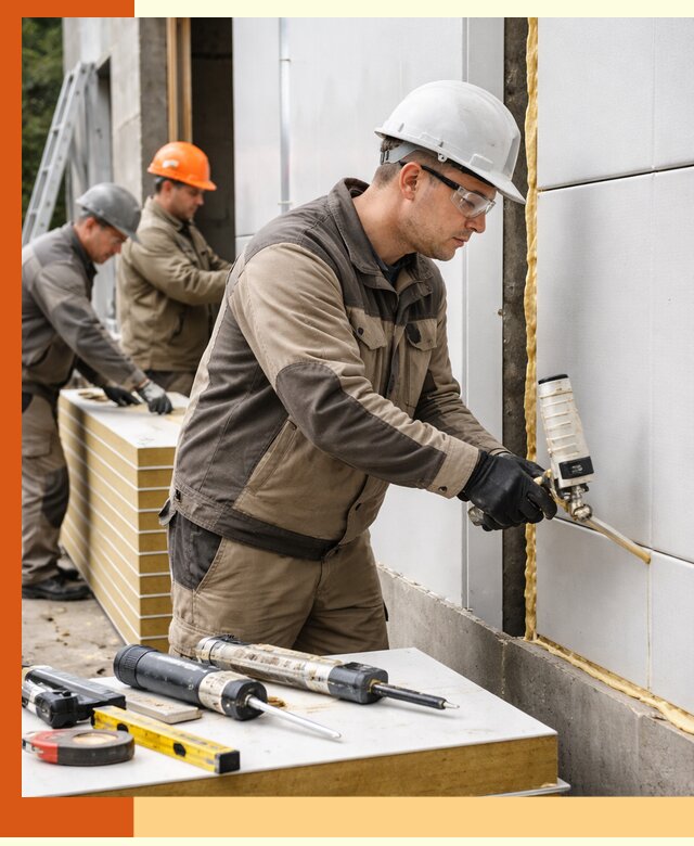Утепление сэндвич-панелей пенополиуретаном в Геленджике