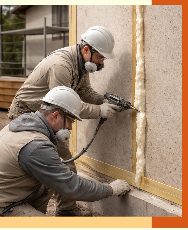 Утепление сип панелей ППУ в Геленджике от 4989 руб. под ключ | ТепломастерГлн