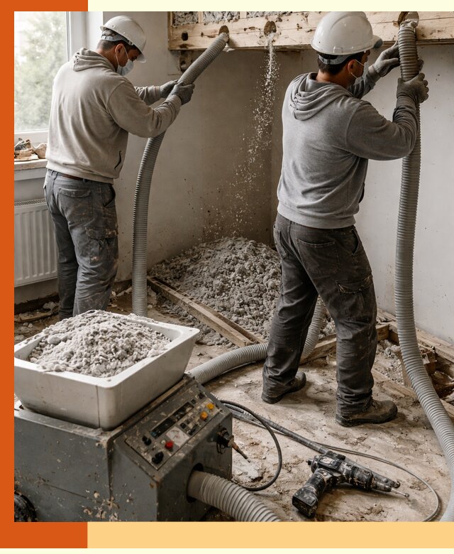 Заполнение пустот перекрытий пеной и наполнителями в Геленджике