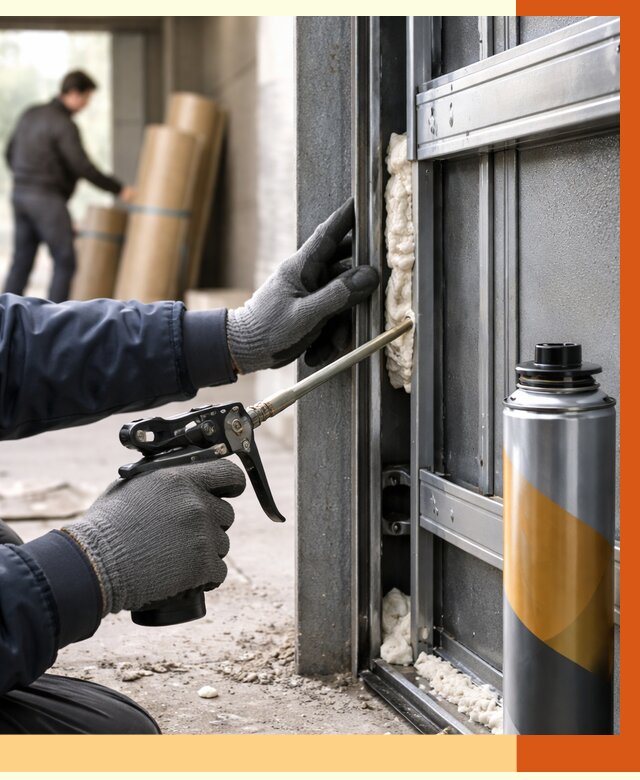 Заполнение пустот ворот в Геленджике от 4677 руб. — заливка ППУ, утепление под ключ | ТепломастерГлн