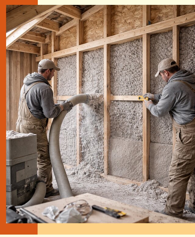 Утепление эковатой стен, потолков и перекрытий в Геленджике