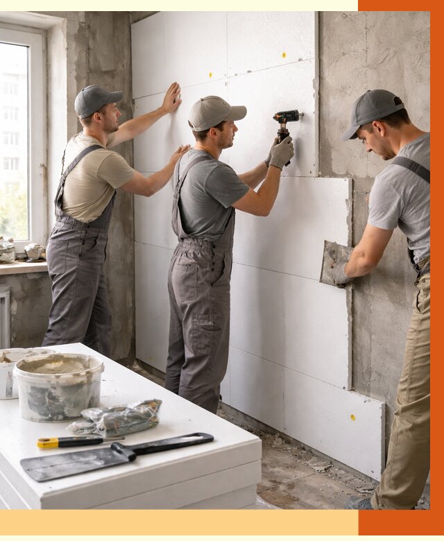 Утепление пенопластом домов и стен в Геленджике от 1923 руб. — ТепломастерГлн