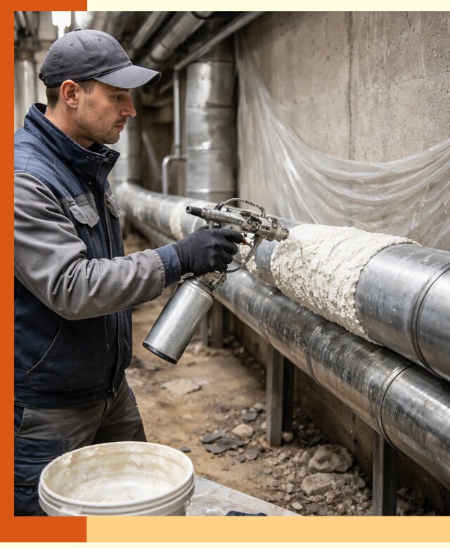 Утепление труб жидкой теплоизоляцией в Геленджике