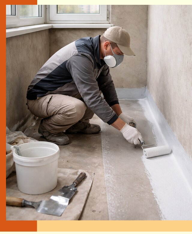 Утепление балкона жидкой теплоизоляцией в Геленджике